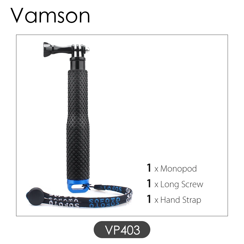 VP403 Vamson для GoPro 8 7 6 5 алюминиевый выдвижной шест палка для селфи монопод штатив крепление для GoPro Hero 6 5 4 для Xiaomi для Yi VP403 - Цвет: VP403