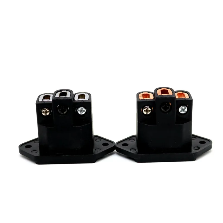 XSSH 4 шт. FI-06 Hi-end DIY HIFI красный Чистый медный покрытие родий США штекер впуск iec розетка питания AC 250 В 10A