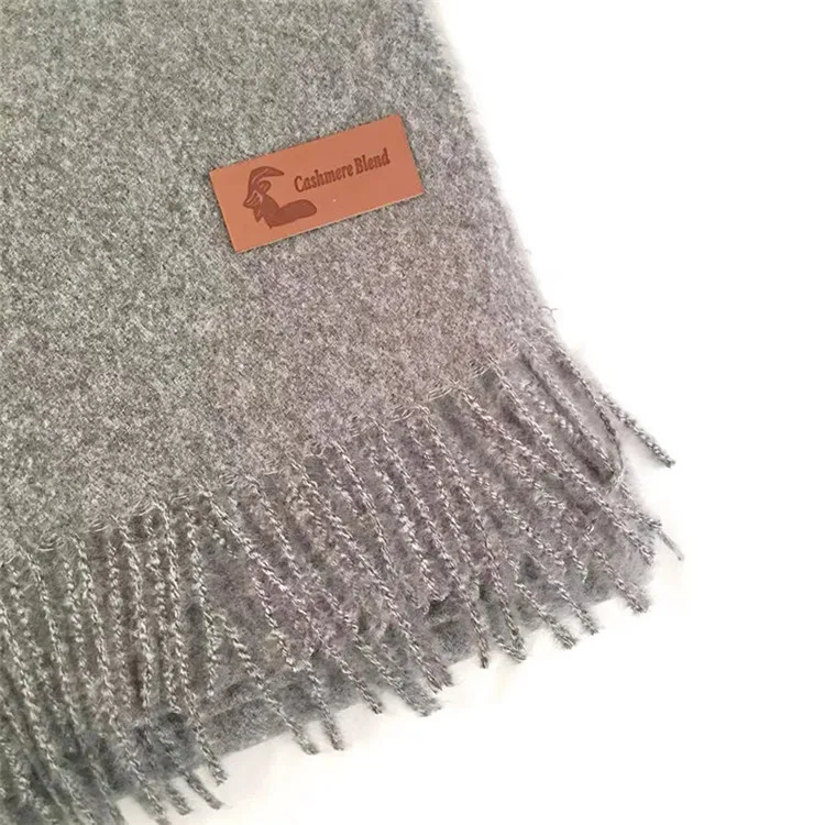 Brand Designer Winter Cashmere Scarf For Women Unisex Wool Scarf Pashmina Solid Color Tassels Ladies Stole Wrap Men Scarves