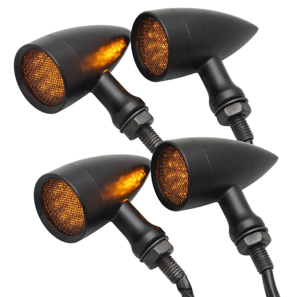 Сигналы поворота для мотоцикла стоп-сигналы в черную ретро-сетку поворотник