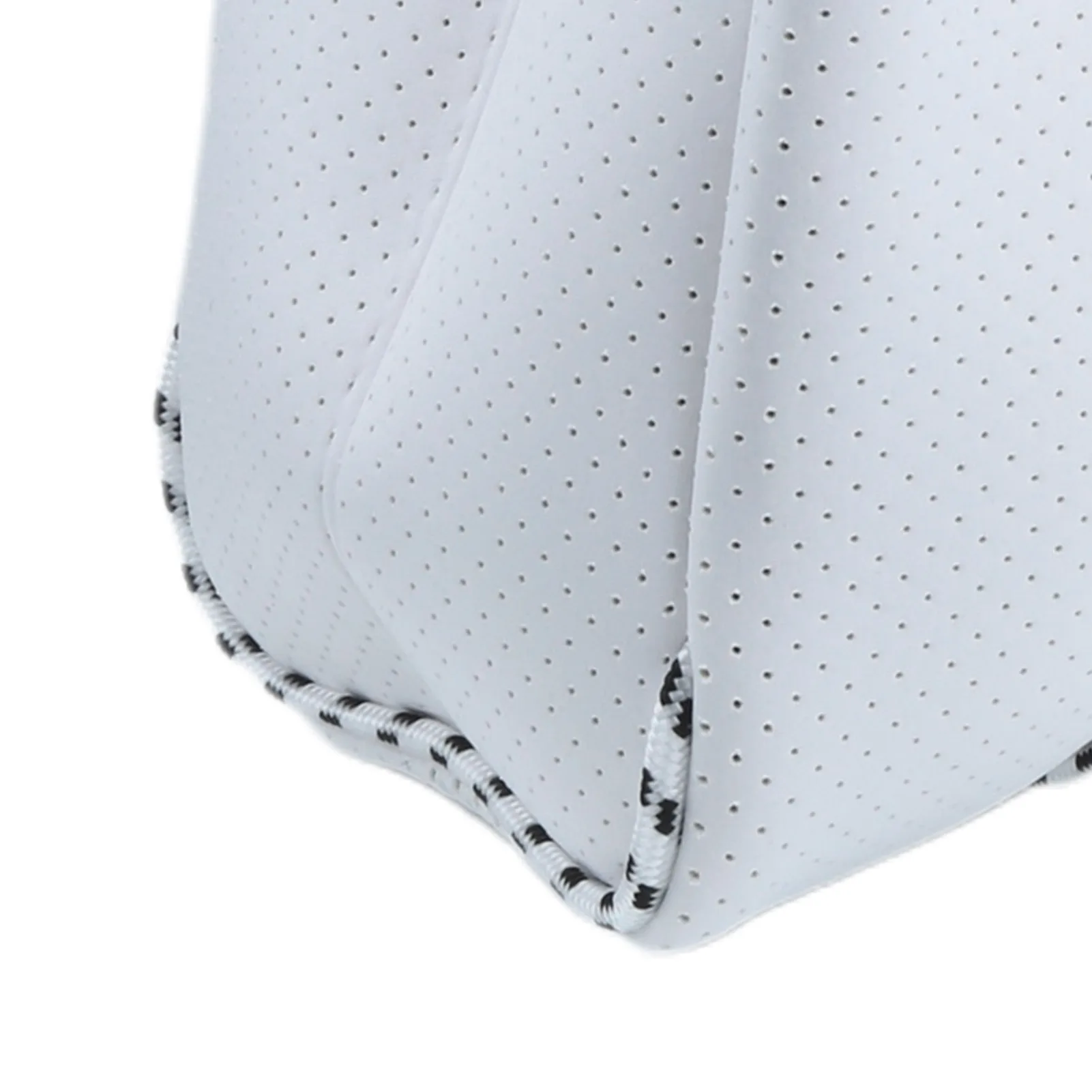 Outdoor Neoprene Perforated Beach Bag Large Capacity Casual Mommy Hand Strap Shopping Bag Water-Free Beach Bag White/Black