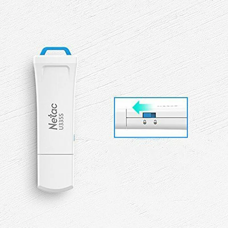 Флеш-накопитель Netac 128 ГБ 64 защищающий от записи зашифрованный USB флеш-накопитель