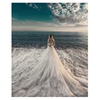 Алмазная живопись сделай сам, девушка в платье, алмазная вышивка, вышивка крестиком стразы, мозаичная живопись, красивая женщина в белом платье по морю