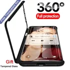 Redmi Note 5, 6, 7, 8, 9, или Pro 8T 9S Redmi 7A 8A 9A 9C мобильный телефон чехол 360 градусов с защитным закаленным Стекло 2021 Новый