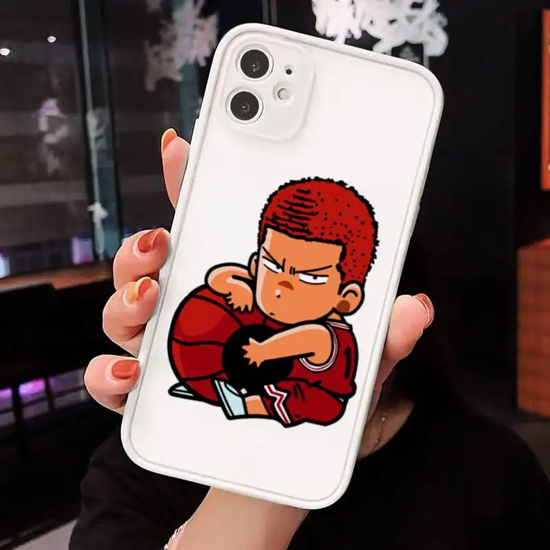 

Slam dunk anime manga basket Phone Cases Matte Transparent for iPhone 7 8 11 12 s mini pro X XS XR MAX Plus cover funda shell