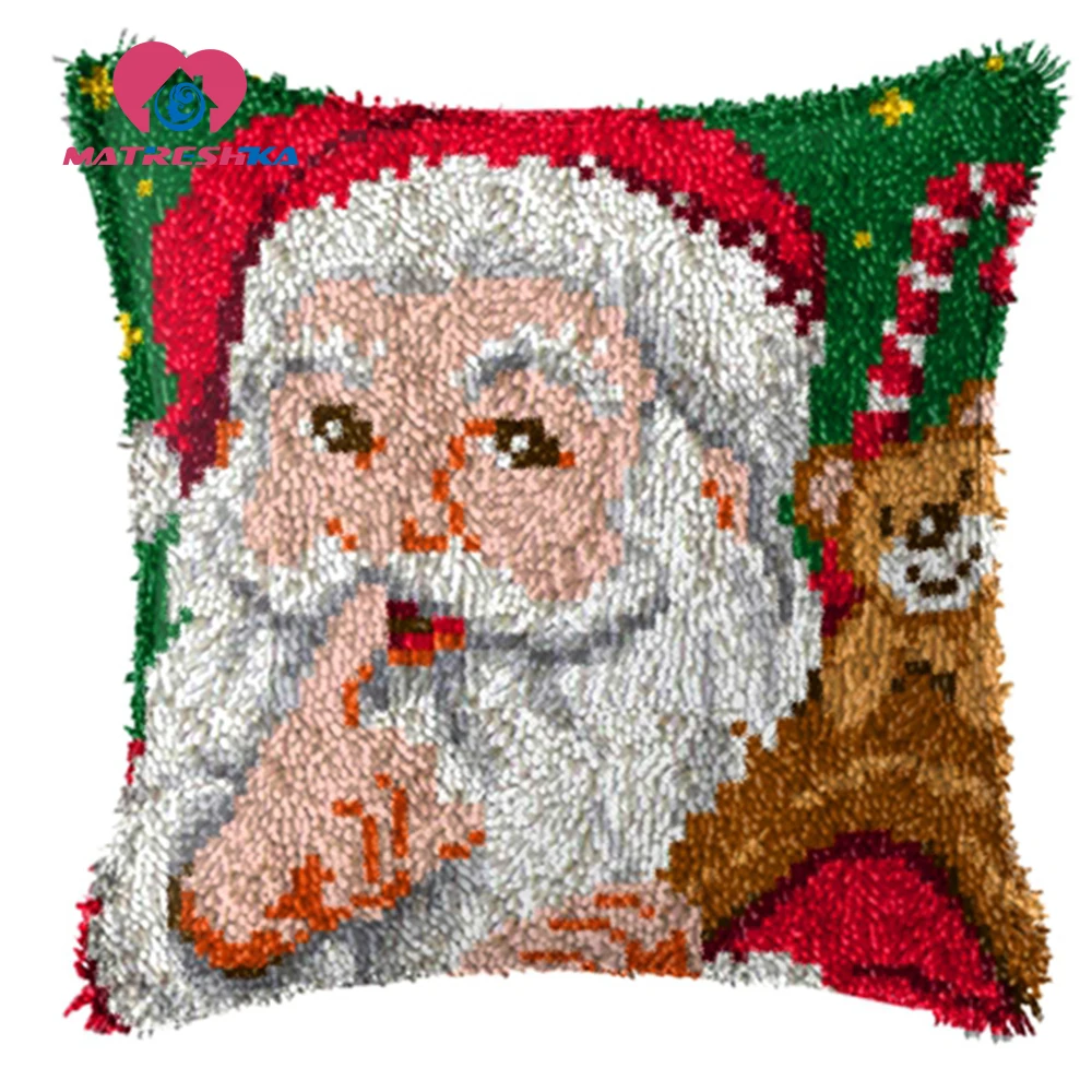 Рождество Gfit Вышивка Подушка крюк с защелкой ковер комплекты diy ковры вышивка