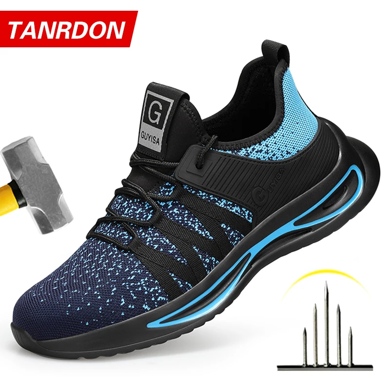 

Mens Work Outdoor Boot Safety Shoes Steel Toe Cap Puncture-Proof Work Sneakers Indestructible Work Shoes Men Advisable Shoes