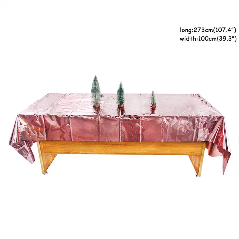 tablecloth Cyuan розовое золото невесты быть фольгой воздушные шары подвесные гирлянды мишура бахрома шторы для свадебного душа украшения для девичника - Цвет: tablecloth