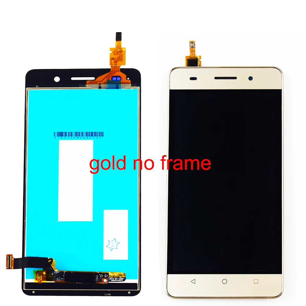 gold no frame 5,0 дюймов для huawei Honor 4C ЖК-дисплей CHM-U01/G Play Mini CHC-U01 CHC-U03 сенсорный ЖК-экран дигитайзер сенсорная рамка в сборе - Цвет: gold no frame