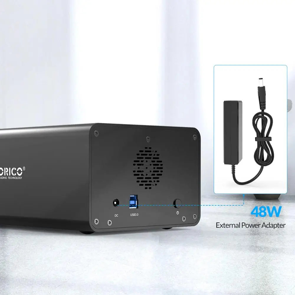 ORICO – disque dur HDD 3.5 pouces série 35, 2 baies, Support UASP 32TB avec alimentation 48W, pour Station d'accueil, 2.5, 3.5 pouces