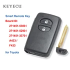 Keyecu Smart Prox дистанционный ключ-брелок от машины 2 кнопки для Toyota Corolla Prius IQ 271451-5300  271451-5290  271451-3370  A433  F433