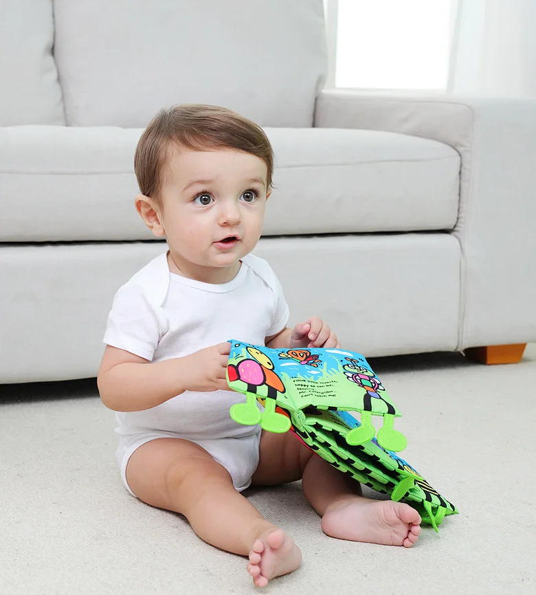 Детская игрушка для раннего обучения Экологичная тканевая книга милый