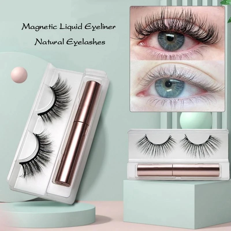 

Magnetic Eyelashes 3D Mink False Eyelash Magnetic Eyelashes Magnetic Eyeliner False Eyelash Tweezer Set Long Lasting Makeup