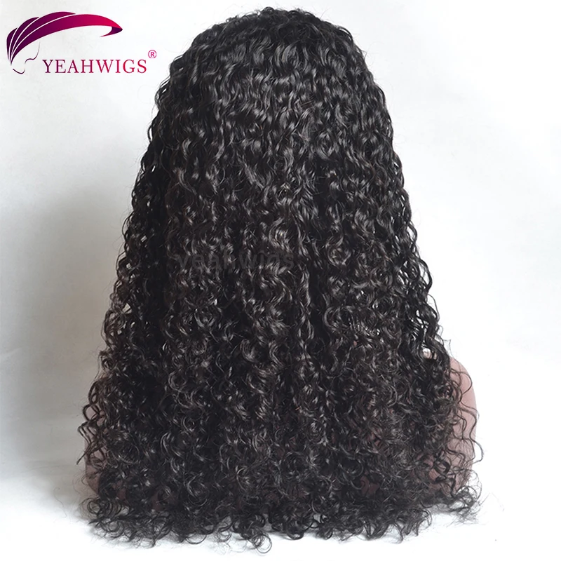 Yeahwigs 370 кудрявые человеческие волосы парик мягкий Джерри кудрявый парик фронта шнурка предварительно сорвал парик шнурка