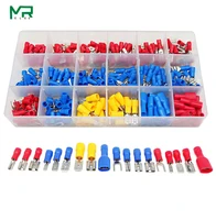 330pcsbox insulated spade crimp wire cable connector 2 84 8 6 3mm fork u type set terminal male female kit