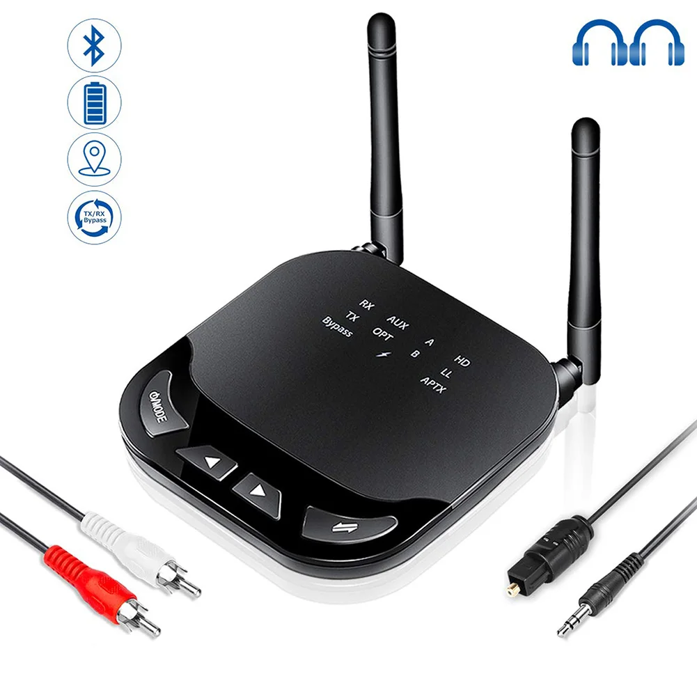 Bluetooth 5 0 передатчик приемник 3 в 1 AptX низкая задержка HD ТВ автомобильный ПК аудио