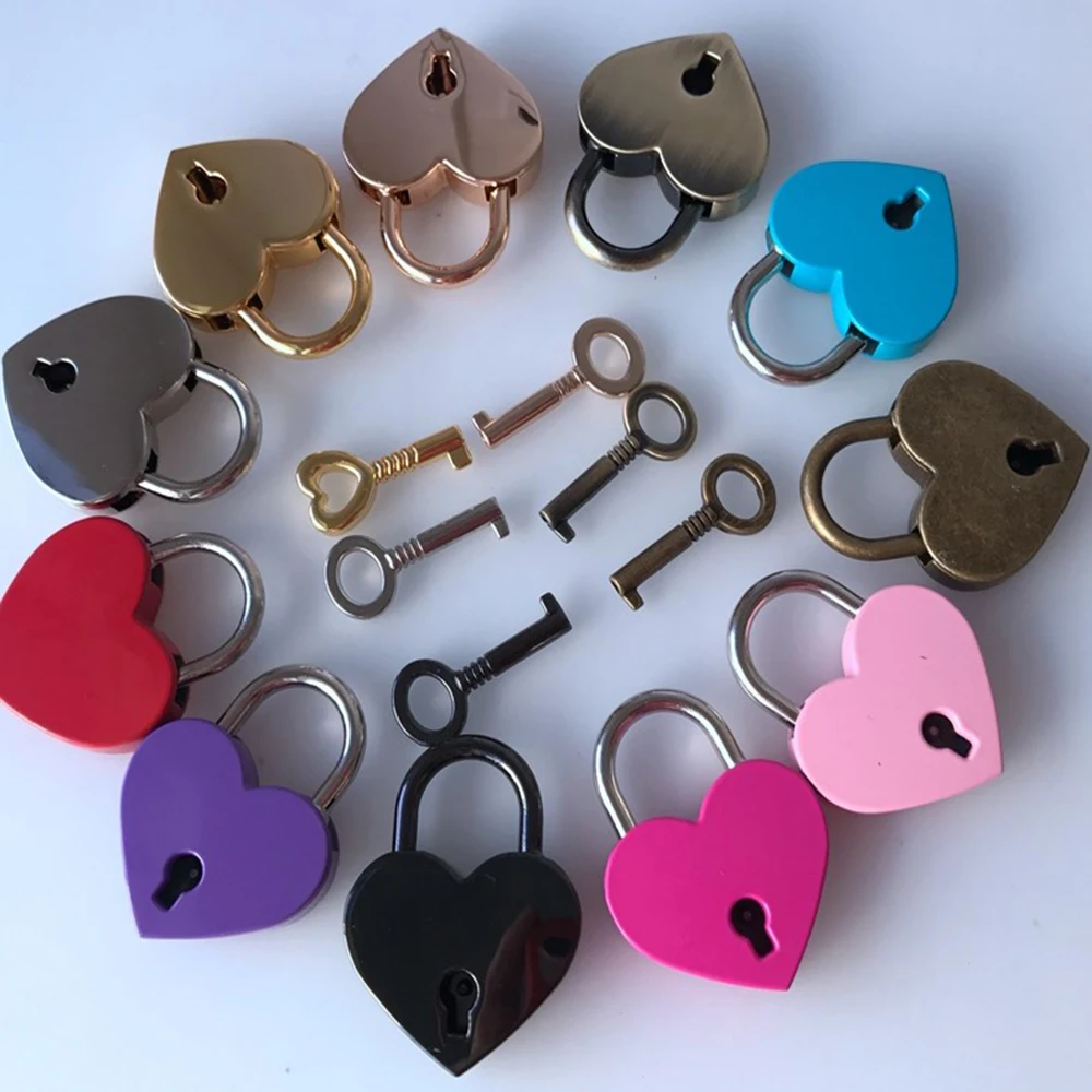 Винтажный старинный навесной замок в форме сердца Античный стиль Мини архаизмы