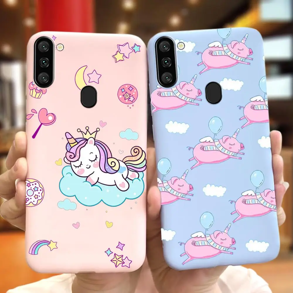 Мягкий чехол для Samsung Galaxy A11, A12, A10, A20, A30, A40, A50, A70, A10s, A20s, A30s, A50s, A01, A2Core, A21s, A31, 51, 71, с изображением единорога