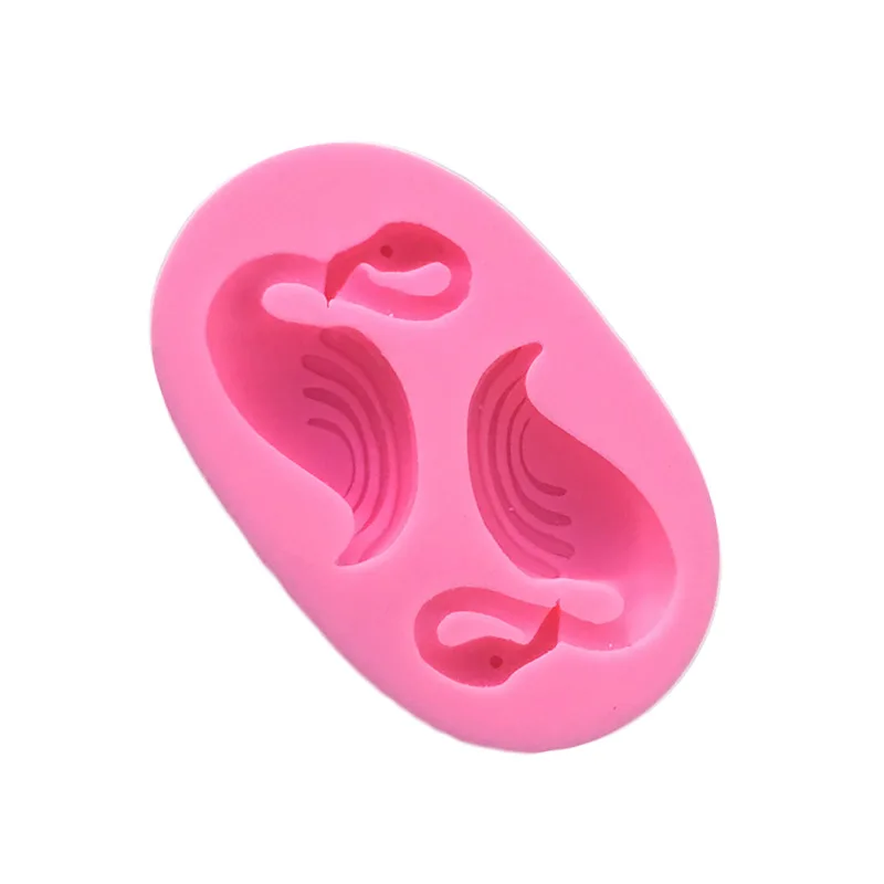 1PC Flamingos Swan Shaped 3D Silicone Molds Fondant Cake Chocolate Polymer Clay Moulds Decoration Tools 50-1057 | Дом и сад