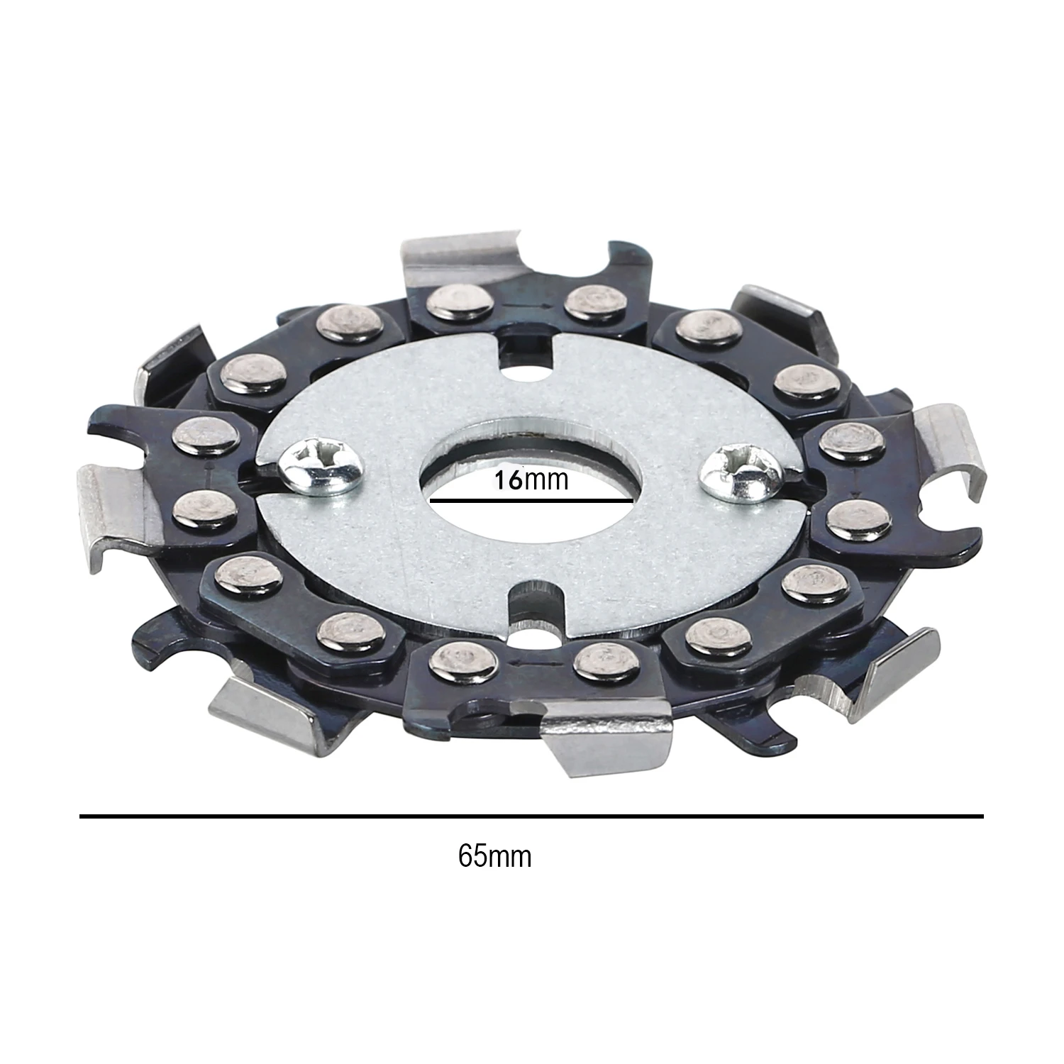 

2.5 Inch 16mm Angle Grinder Chain Disc Blade Woodworking Saw Wood Carving Disk Grinder Cutting Blade Slotted 8 Teeth Saw Blade