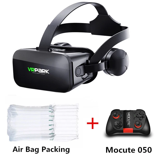 VRPARK J20 3D очки виртуальной реальности очки 3 D очки гарнитура шлем для iPhone Android игры смартфон с контроллерами - Цвет: Bundle-2