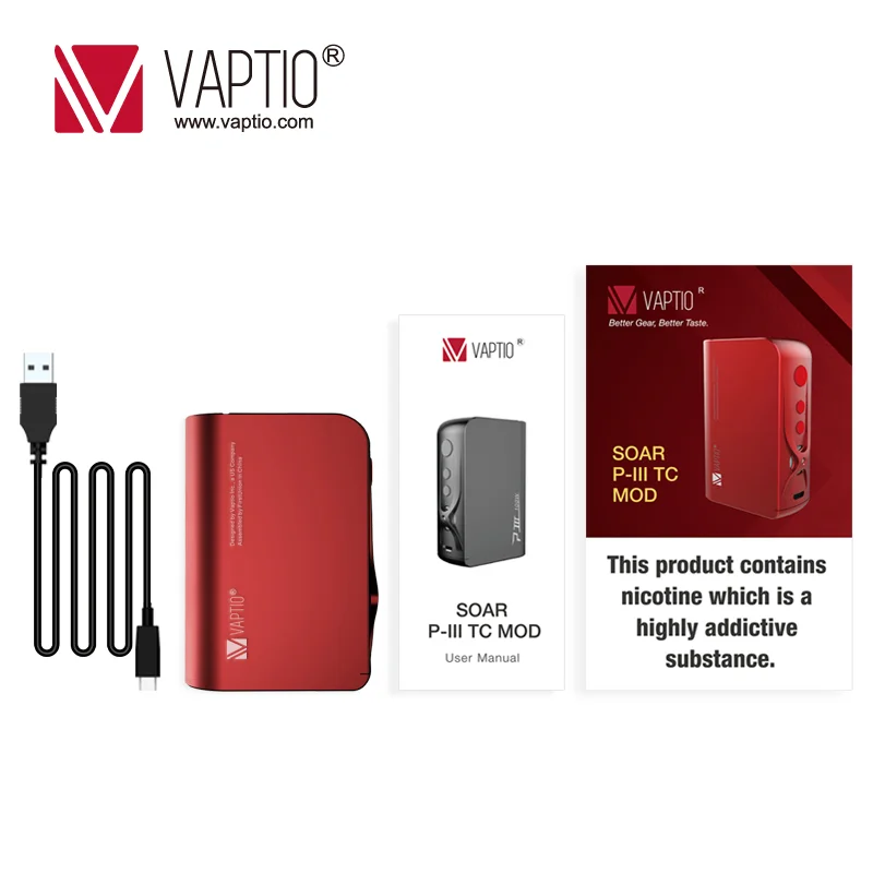 【Gifts】 vaptio P3 vape mod 30-100 Вт 2 мл vapor tank top filling 3000 мАч аккумулятор 4 режима выхода
