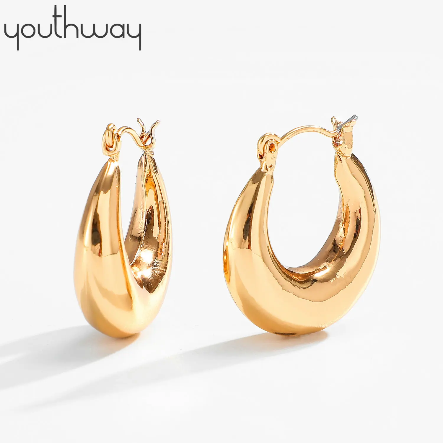 Марокканские серьги-кольца для женщин панк латунные массивные серьги Huggie