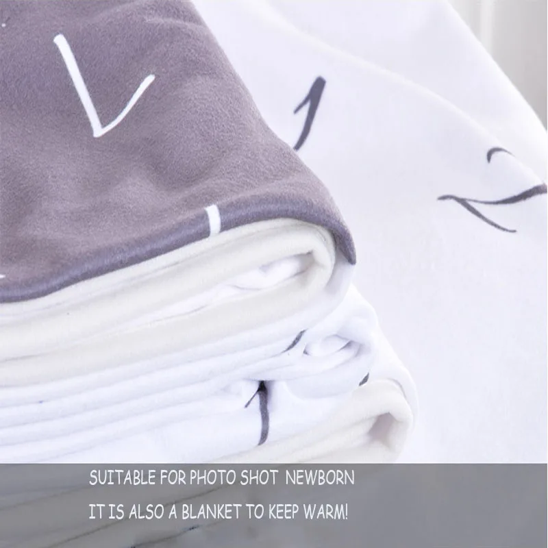 Детское одеяло с цветочным принтом и животными для фотосессии новорожденных