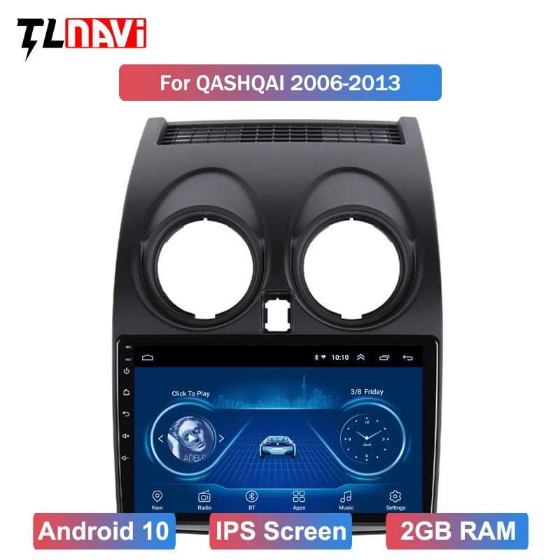 9 дюймов IPS 2.5D Автомобильный мультимедийный видеоплеер GPS навигация Android 10