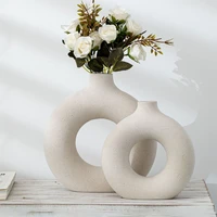 ceramic vase flower arrangement hollow round flower vase for home decoration furnishings office living room decor art vases