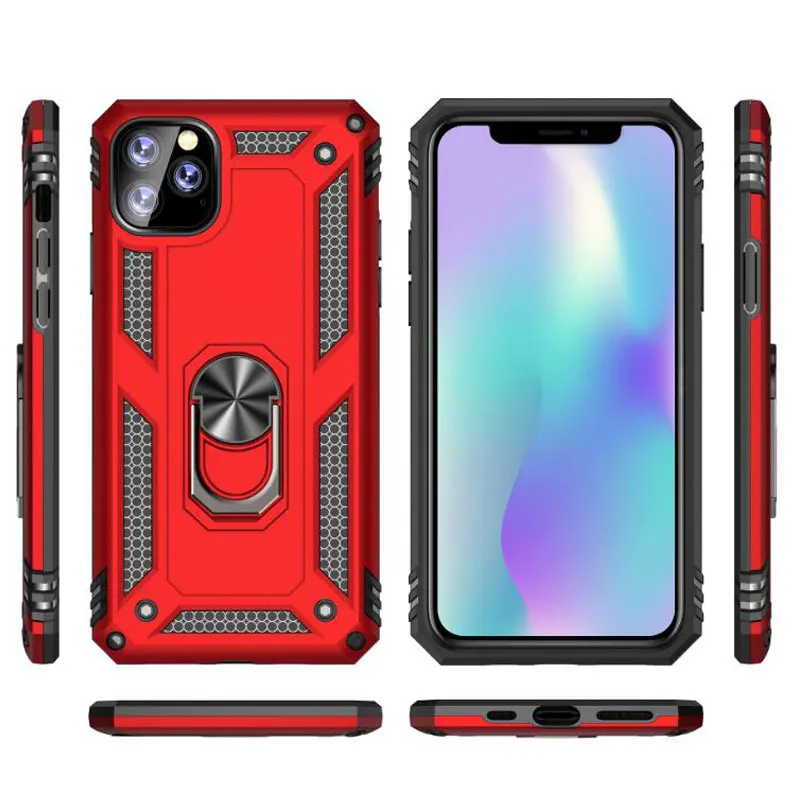 Shockproof Hybrid Armor Case for iphone 11 pro max Ring Kickstand Phone XR Xs Max 6s 7 8 plus 12 Pro 2020 Cover | Мобильные телефоны