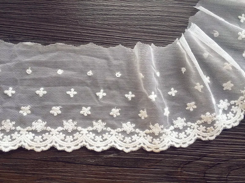 Кружевная ткань с вышивкой аксессуары для одежды кружевная отделка свадебное