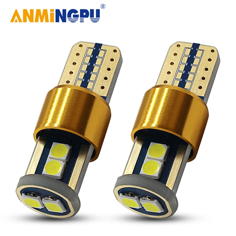 

ANMINGPU 2x Car Led Signal Lamp Led W5W 194 168 T10 Bulb 3030SMD T10 Led Lamp Clearance Light Reading Lights Interior Lights 12V