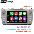 Автомобильный GPS-навигатор SilverStrong,Android 10,CAMRY DVD DSP,CarPlay для Toyota Camry V40, радио 2DIN, 4G модем 64 ГБ