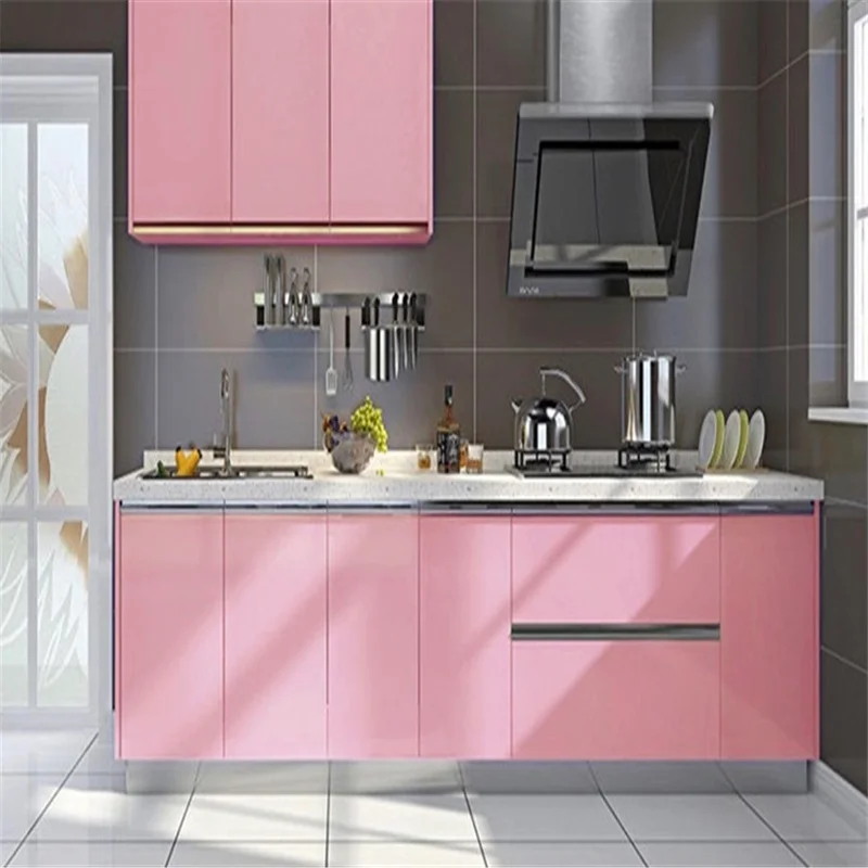 

Film Oil-Proof Kitchen Cabinet Desktop Renovation Sticker PVC Vinyl Waterproof Self Adhesive Wallpaper Living Room Decor
