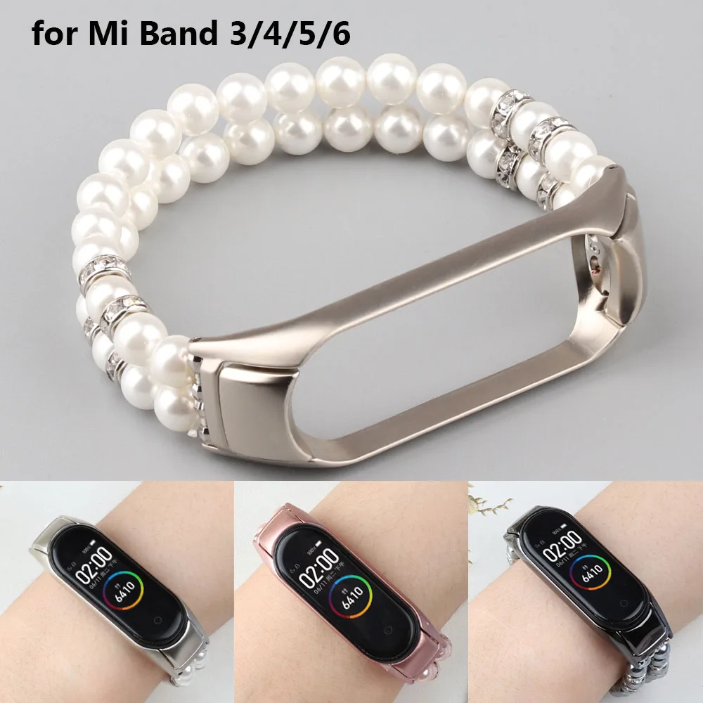 Women Luxury Mi Band 7 Bracelet for Xiaomi Mi Band 6 5 Watch Strap for Miband 3 4 Girl Jewelry Elastic Correa MI6 MI5 Watchband