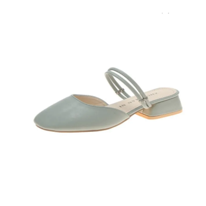 

Сандалии Baotou Miss, модная одежда, толстые повседневные сандалии для ленивых женщин, корейские натуральные туфли на высоком каблуке