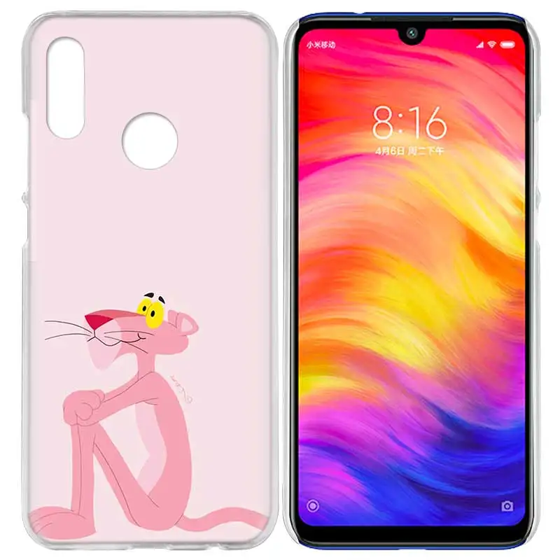 Чехол для Xiaomi Redmi Note 7 7A фотоаппаратов моментальной печати 7S 6 6A 5 Y3 K20 mi 8 до 9 лет CC9 CC9E A1 A2 A3 играть F1 Lite Pro Plus Корея Розовая пантера с рисунком из мультфильмов - Цвет: 07