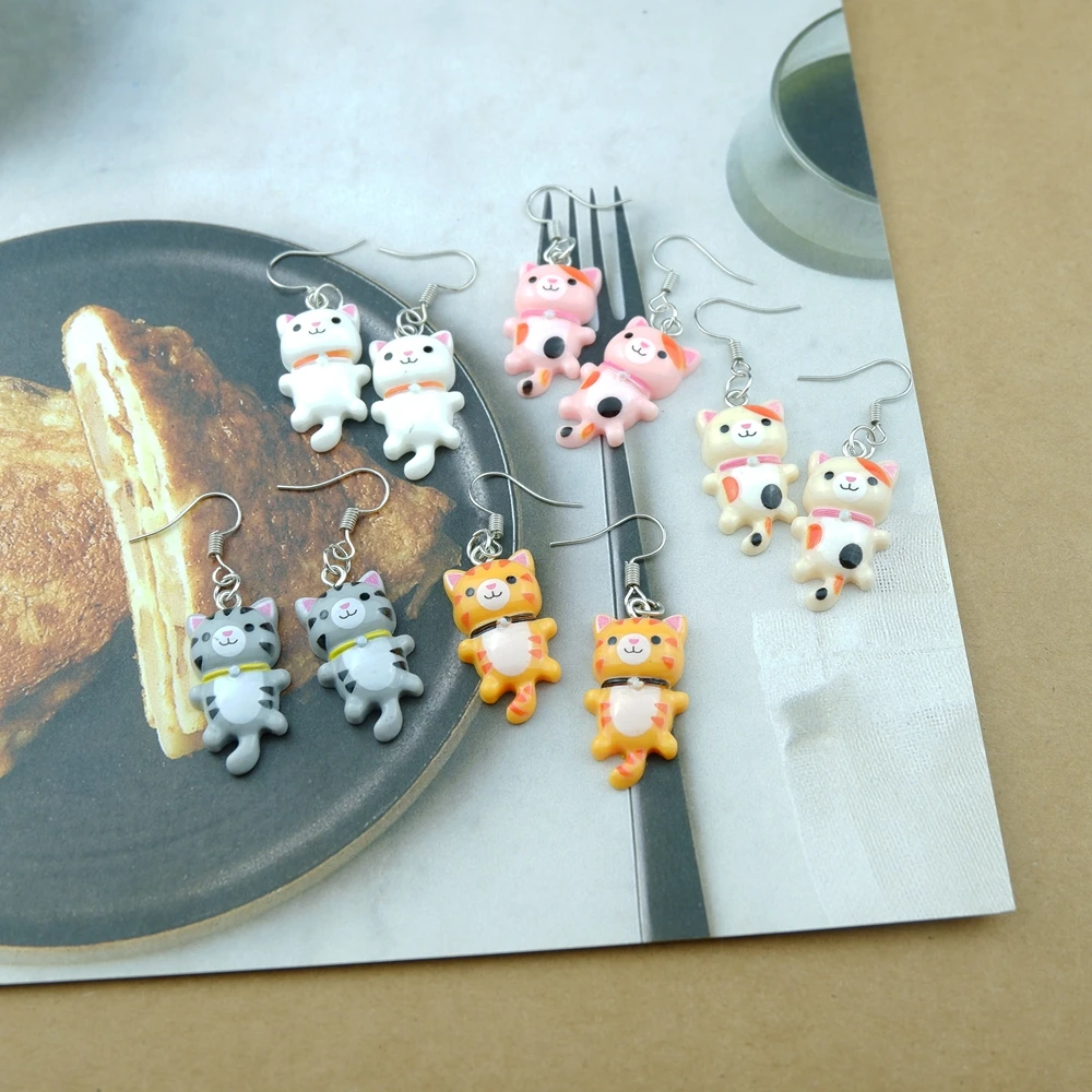 Серьги в виде Каваий кошки модные стильные женские ювелирные изделия для девочек