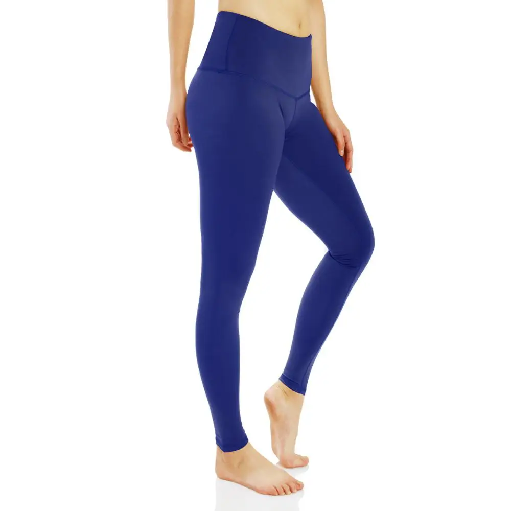 LUKITAS фитнес женские эластичные с высокой талией однотонные спортивные Йога Бег