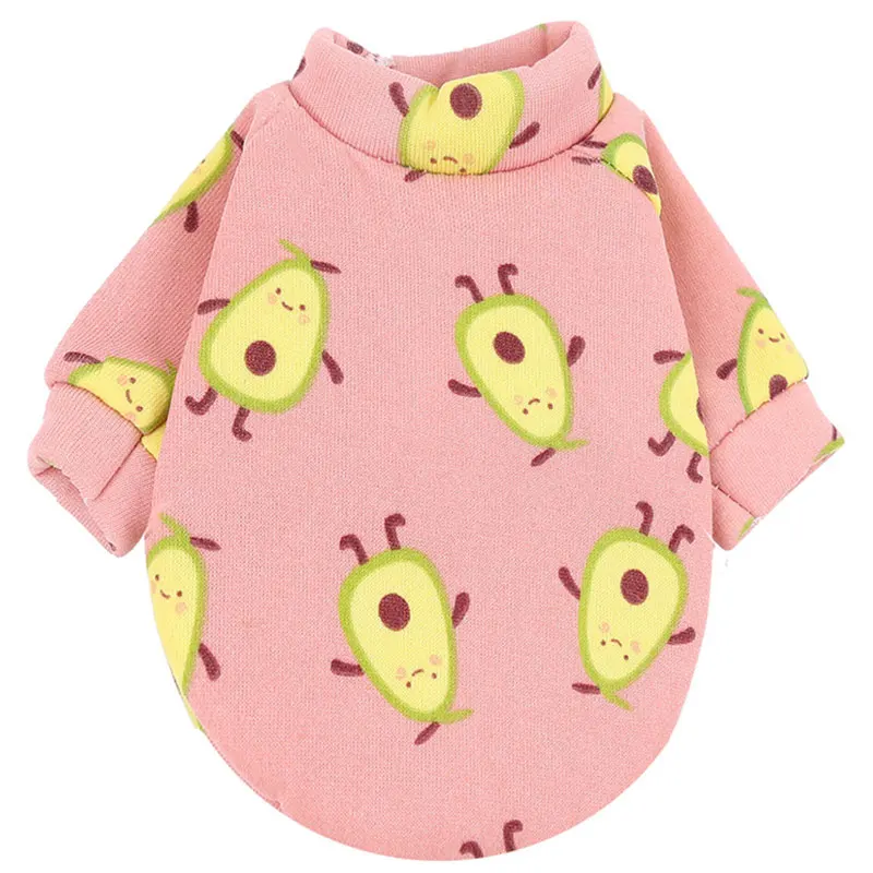 Autumn Winter Print Cute Pet Dog Clothes Plush Sweatshirt Coat Puppy Pullover Shirt Cat Supplies High Quality | Дом и сад