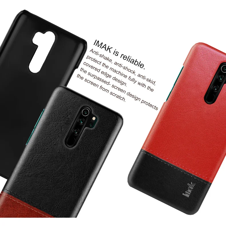 Роскошные Чехлы Imak Ruiyi для Xiaomi Redmi Note8 Note 8 Pro, тонкий чехол для задней крышки телефона, жесткий чехол для ПУ ПК, деловые обложки