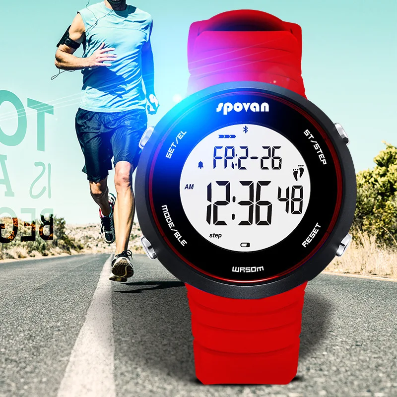 intelligent bluetooth sports watch fashion step gauge caller information remind remote picture silicone electronic | Наручные часы