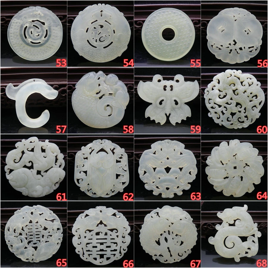 Эксклюзивный дизайн натуральный двухсторонний полый кулон|Подвески| |