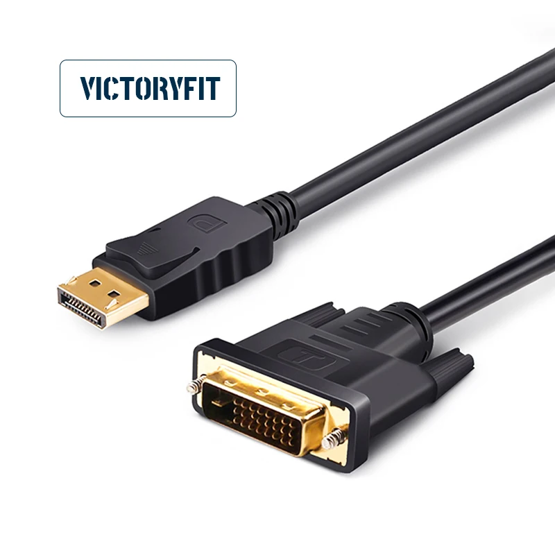 

1.8m 1080P HD DP Displayport to DVI 24+1 25 Pin Male to Male Extension Cord for PC Computer Desktop Laptop TV Monotor Projector