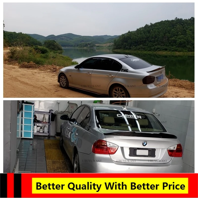 

EPFBSQP для BMW E90 3 серии 2005-2011 PSM стиль углеродное волокно задний спойлер багажник крыло украшение автомобильный Стайлинг