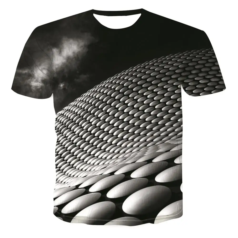 

Футболка мужская с 3D-принтом, модная тенниска с короткими рукавами, креативная Повседневная майка с круглым вырезом, лето 2021