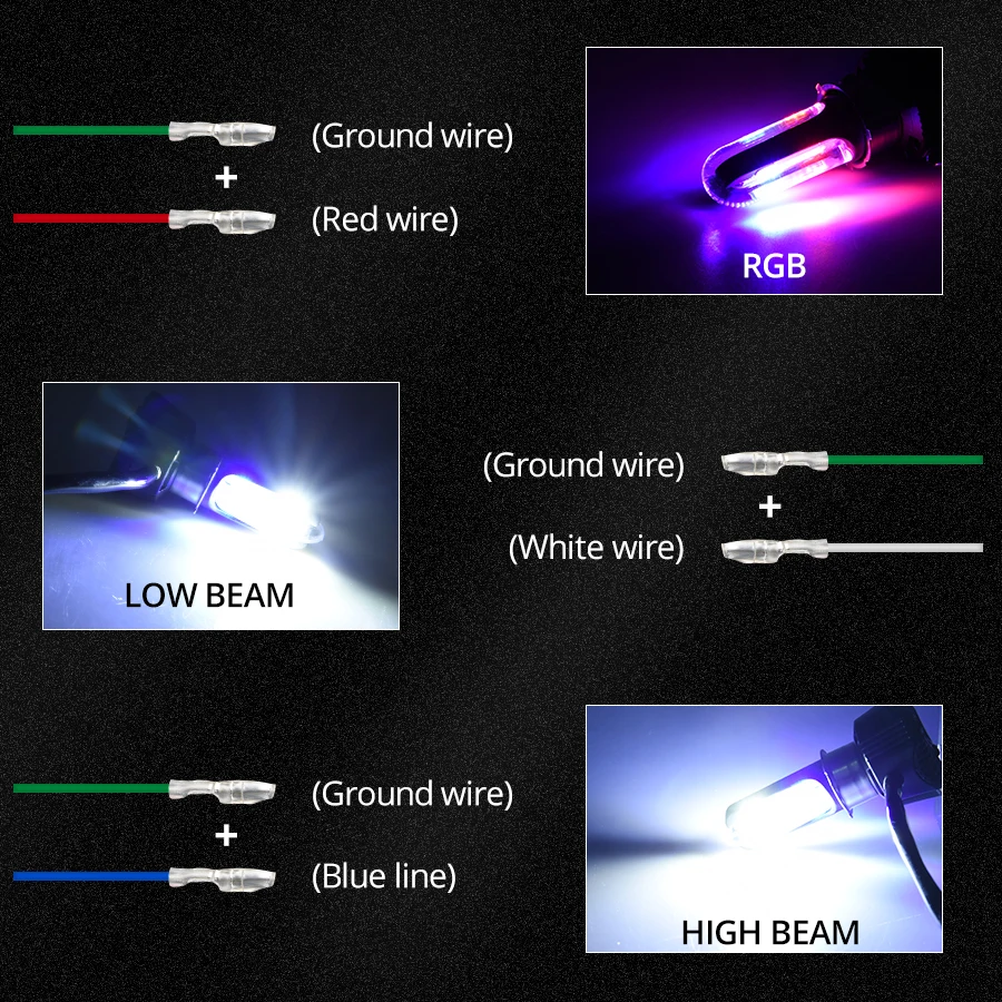 H4 Led 12 В мотоциклетная фара универсальная u-образная красная DRL HS1 Ba20d P15d-25-1 Ph11