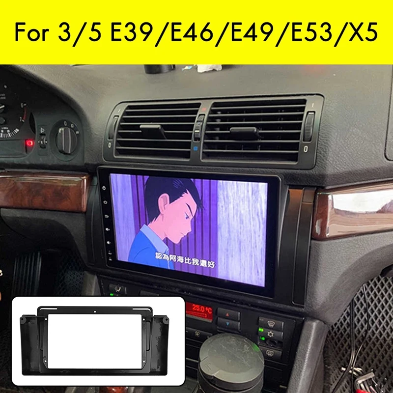 

2 Din Car Radio Fascia for BMW X5 E53 1999-2006 DVD Stereo Frame Plate Adapter Mounting Dash Installation Bezel Trim Kit