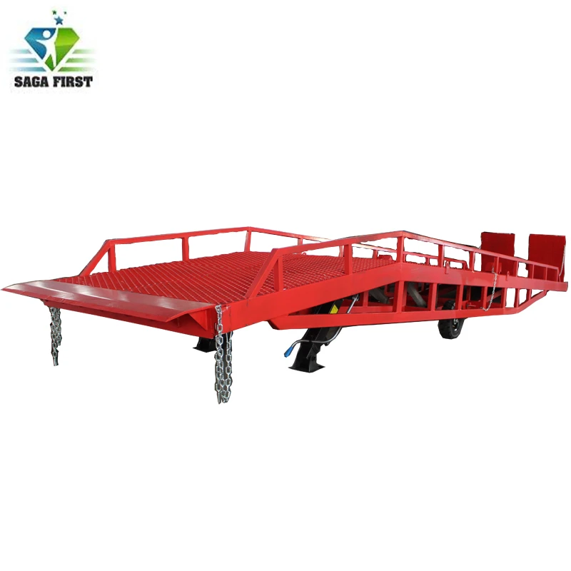 Mobile Car Lift Forklift Loading Bridge Hydraulic Dock Ramp |